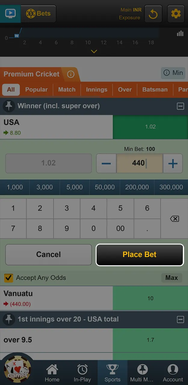 Find the right matches to confirm your Sky247 bet.