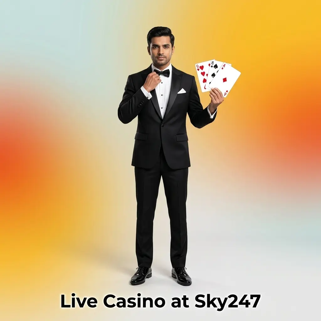 Sky247 Live Casino with professional dealers streaming HD video of Teen Patti, Andar Bahar, Baccarat, Roulette, Blackjack