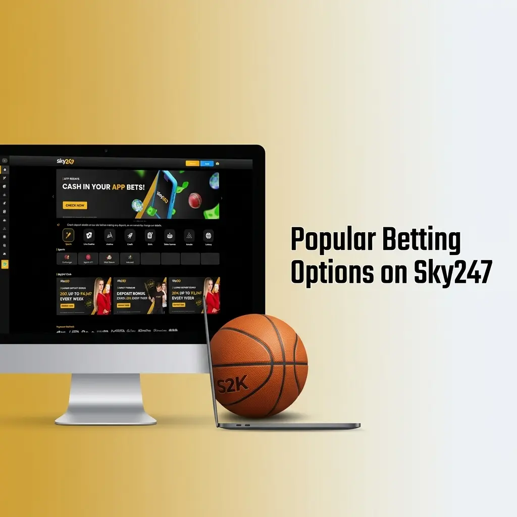 Popular Sky247 betting options including pre-match, live in-play, accumulators, outright, and handicap betting formats