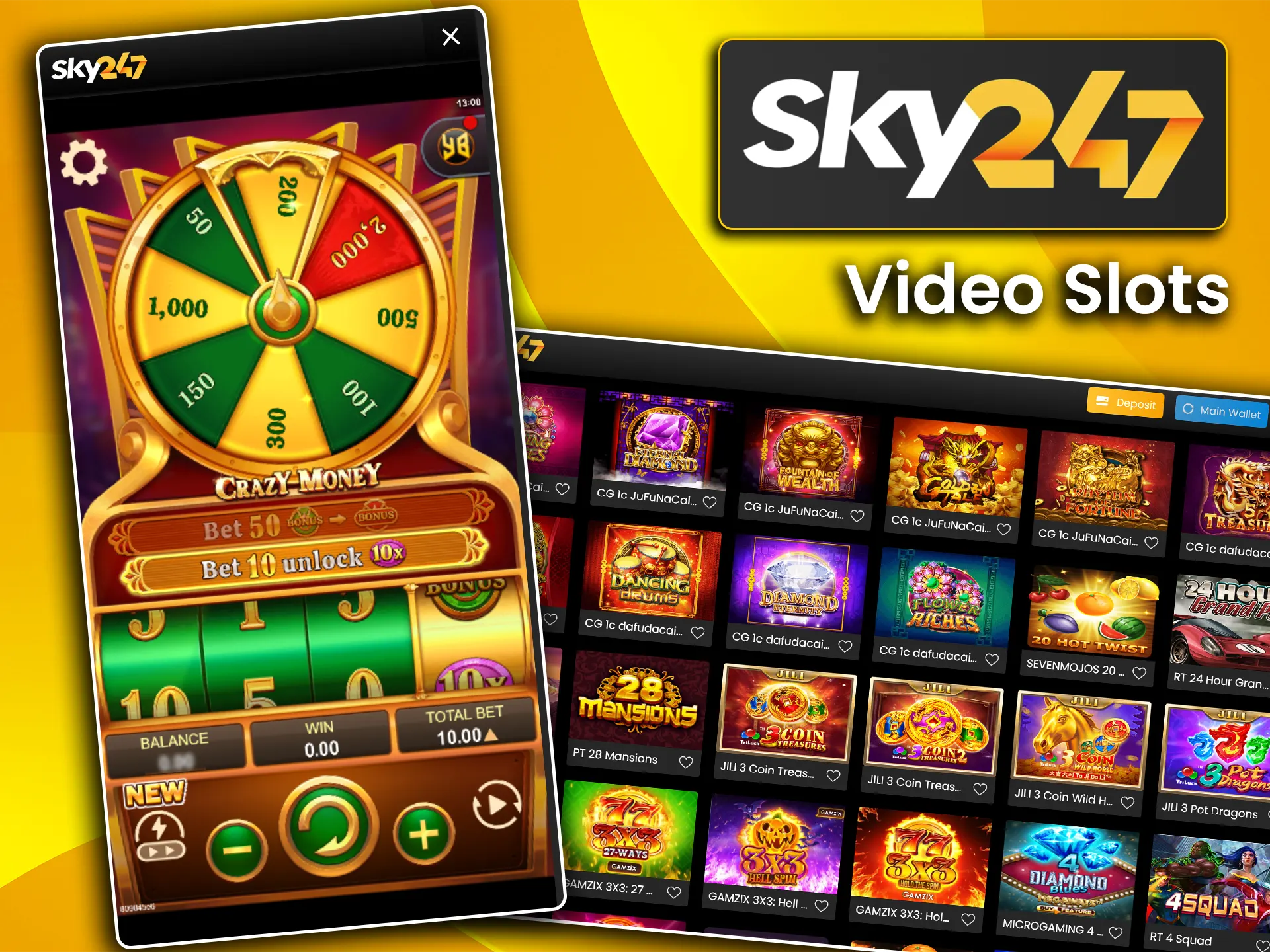 Try out the bonus rounds in the latest video slots at Sky247.