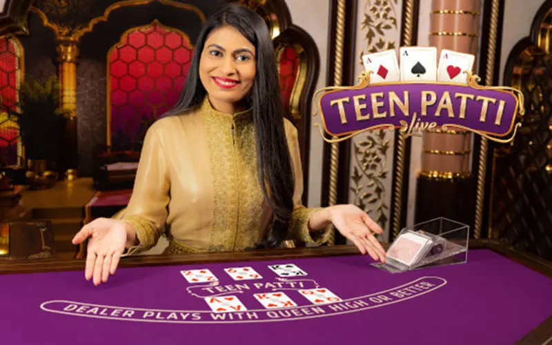 Join a live table for the classic Indian Poker game Teen Patti at Sky247.